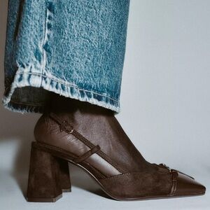 Zara Block heel Slingback Shoe